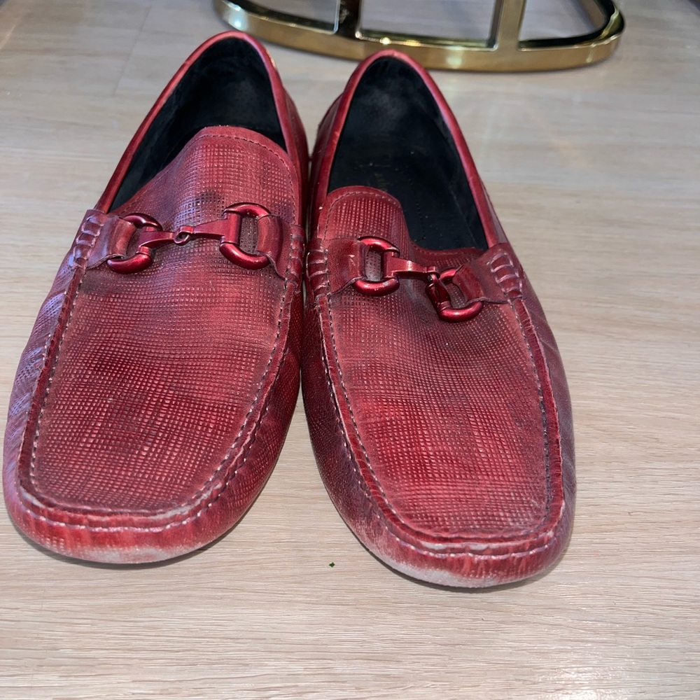 Elegant Red Loafers for Men